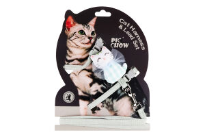 Набір д/котів повідець 120х1см +шлейка з іграшкою