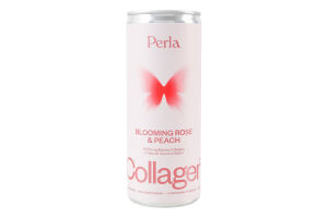 Напиток с коллагеном со вкусом розы и персика Collagen Perla Helsa ж/б 250мл