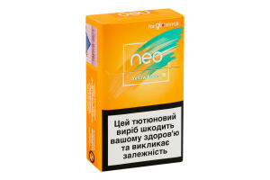 Изделие табакосодержащее для электрического нагревания с фильтром Neo Demi Yellow boost 20шт