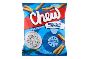 Сухарики Chew! Пшен-житні Cметана/Зелень 110г