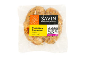 Ковбаса з м'яса птиці смажена Трапезна Savin Product в/с кг