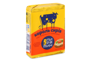 Сир плавлений 38% скибковий зі смаком та ароматом пряженого молока Король сирів Пирятин м/у 70г