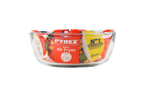 Форма скляна кругла 1л 20x18х7см №207В100/7948 Air fryer Pyrex 1шт
