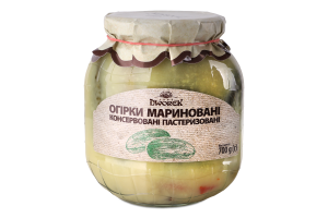 Огірки мариновані консервовані пастеризовані Dworek с/б 700г