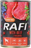 Корм д/собак з яловичиною 400г ж/б Рафі
