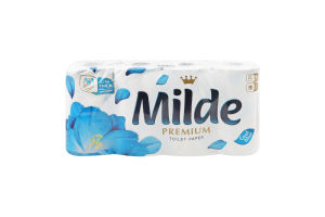 Туал. папір Milde 8 шт. Преміум Cool Blue 3-шар. И393 (Болгарія)