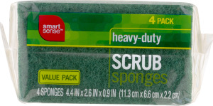 Smart Sense Heavy-Duty Scrub Sponges - 4 PK