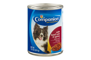 Companion Dog Food Beef Cuts in Gravy