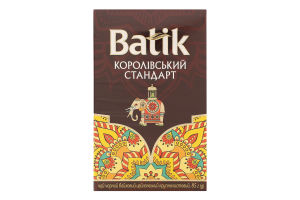 Чай чорний байховий цейлонський крупнолистовий Королівський стандарт Batik к/у 85г