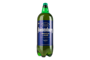 Пиво 1.8л 4.5% светлое фильтрованное пастеризованное Премиум Лагер Haisenberg п/бут