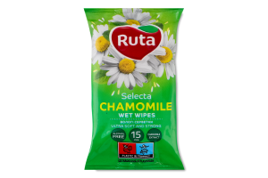 Салфетки влажные Chamomile Selecta Ruta 15шт