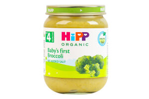 Пюре овощное для детей от 4мес стерилизованное Брокколи Organic Hipp с/б 125г