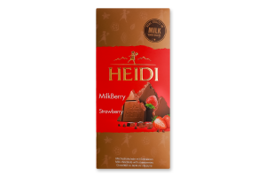 Шоколад молочний з полуницею Heidi 80г