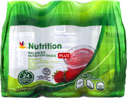 Ahold Nutrition Balanced Nutrition Shake PLUS Strawberry - 6 CT