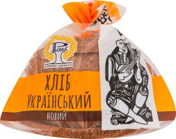 Хлеб половинка в нарезке на закваске Украинский новый Рома м/у 0.375кг