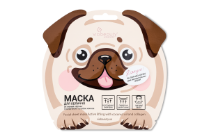 Маска д/обличчя Енімал сіріес Активний ліфтинг з колагеном та маслом кокоса 30г Віа Бьюті