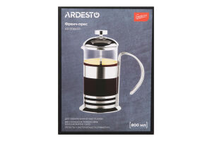 Френч-прес Gemini Asтi 800мл нержавіюча сталь/боросилікатне скло Ardesтo