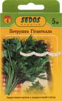 Насіння Петрушка листкова Гігантела дражоване на стрічці 5м 2г Седос