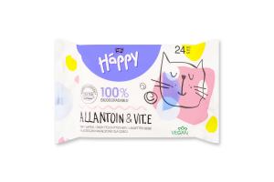Серветки вологі allantoin Happy Baby Bella 24шт