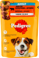 Корм консервированный полнорационный для взрослых собак С говядиной и печенью в желе Pedigree д/п 100г