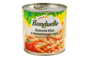 Фасоль белая в томатном соусе стерилизованная Bonduelle ж/б 430г