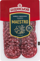 Колбаса с мясом птицы нарезанная слайсами Maestro Бащинський с/в охл в/с лоток 0.07кг