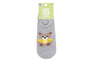 Шкарпетки дитячі Premier socks закриті ведмедики р.20-24 св сірі Арт.7594