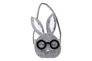 Кошик декор Заєць в окулярах фетровий 958382