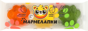 Мармелад желейний Полуниця-лимон-яблуко Мармелапки Jelly Paws м/у 120г
