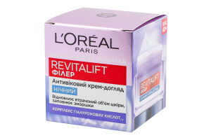 Крем-догляд для обличчя нічний антивіковий Філер + Гіалуронова кислота Revitalift L'Oreal Paris 50мл
