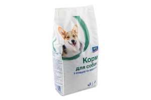 Корм сухий повнораціонний для дорослих собак з птицею та овочами aro м/у 3кг
