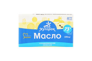 Масло солодковершкове 73% Селянське Хуторок м/у 180г