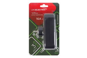 Тройник электрический 3500W AC 250V №EE-3-16A(black) Euroelectric 1шт