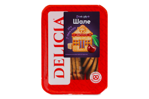 Печенье сахарное со вкусом вишни Шале Delicia лоток 250г