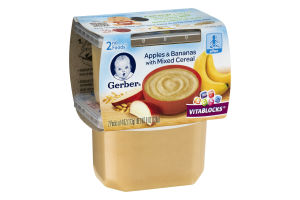 Gerber Vitablocks 2nd Foods Apples & Bananas With Mixed Cereal - 2 PK