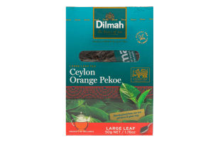 Чай черный крупнолистовой Dilmah к/у 50г