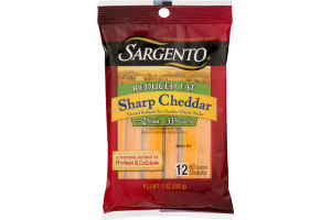 Sargento Reduced Fat Sharp Cheddar Cheese Sticks - 12 CT
