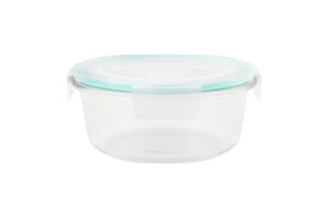 Контейнер д/зберігання 660мл скло круглий з кришкою KYYW452