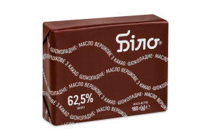 Масло вершкове 62.5% з какао Шоколадне Біло м/у 180г