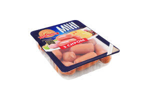 Сосиски с сыром Мини Салтівський М'ясокомбінат в/с лоток 0.3кг