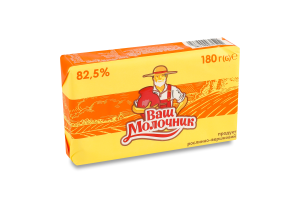 Продукт растительно-сливочный 82.5% Ваш Молочник м/у 180г