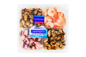 Микс из морепродуктов вареный Norven охл лоток 400г