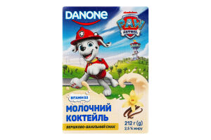 Коктейль молочный 2.5% Сливочно-ванильный Paw Patrol Danone т/п 212г