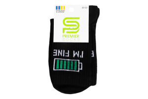 Шкарпетки Premier socks Bye-I'm fine чорний р20-22