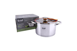 Кастрюля зі скляною кришкою 4.7л d22см №26-338-070 Luxurios Krauff 1шт