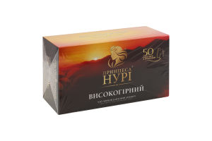 Чай Високогірний чорний байховий дрібний 50*1,8г Принцеса Нурі