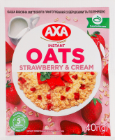 Каша овсяная моментального приготовления со сливками и клубникой Axa м/у 40г
