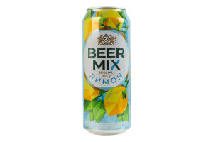 Пиво специальное 0.5л 2.5% пастеризованное Лимон BeerMix ж/б