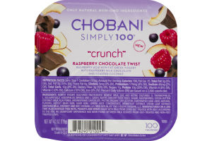 Chobani Simply 100 Greek Yogurt Raspberry Chocolate Twist