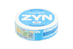 Подушечки никотиносодержащие 3мг ZYN Mini Cool mint 15х0.4г